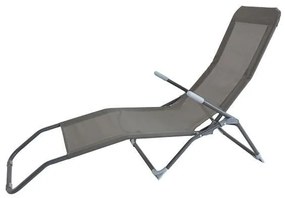 Сгъваем шезлонг My Garden SC-096 с метална рамка 58х91х151см сив
