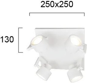 Лампа за таван Viokef Magma 4light-White