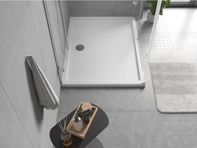 Mexen Flow правоъгълно тънко корито 110 x 80 см, бял гланц - 46R108011