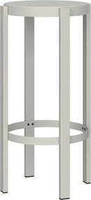 Светлосив стоманен бар стол (височина на седалката 75 cm) Doon – noo.ma