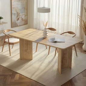 Трапезна маса от декор от дъб 90x180 cm Linza – Kalune Design