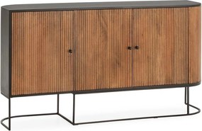 Скрин от масивно манго в естествен цвят 165x90x40 cm Curve – MOME
