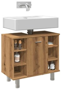 856145 vidaXL Шкаф за баня, дъб артизан, 60x32x53,5 см, инженерно дърво
