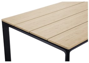 Градински комплект за хранене за 4 лица с черен стол Joanna и маса Thor, 147 x 90 cm Thor &amp; Joanna - Bonami Selection