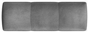Сив кадифен подлакътник за модулен диван Rome Velvet - Cosmopolitan Design