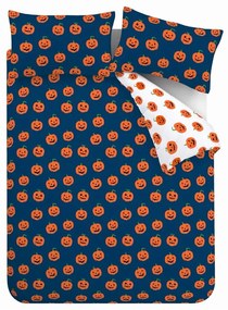 Синьо -оранжево двойно спално бельо 200x200 cm Halloween Pumpkins – Catherine Lansfield