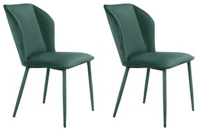 Зелени кадифени трапезни столове в комплект от 2 бр. Wilma – Støraa
