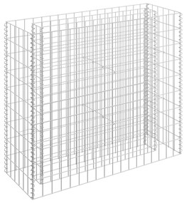 Габион повдигната леха, поцинкована стомана, 90x30x90 cм