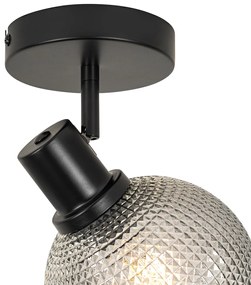 Дизайнерски прожектор черен с димно стъкло - Chico