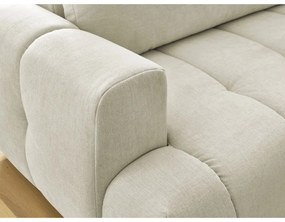 Бежов сгъваем/с място за съхранение ъглов диван (десен ъгъл/L форма) Fuji – Bobochic Paris