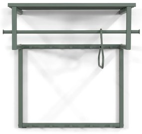 Зелено-сива метална стенна закачалка с рафт Rizzoli - Spinder Design