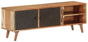 351621 vidaXL ТВ шкаф, 112x30x40 см, масивно акациево дърво