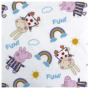 Единично памучно детско спално бельо със светещ ефект 140x200 cm Peppa Pig – Jerry Fabrics