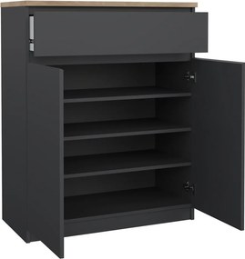 Тъмносив скрин 80x100x40 cm Naia – Tvilum