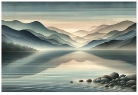 Самозалепващ тапет – Мъглива планинска панорама