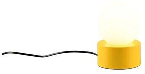 Жълта настолна лампа със стъклен абажур (височина 17 cm) Countess - Trio