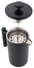 Френска преса за кафе/чай Kinghoff KH 1996, 1 л, Неръждаема стомана, Двойни стени, Черен