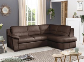 Ъглов диван Данило с функция сън естествена кожа