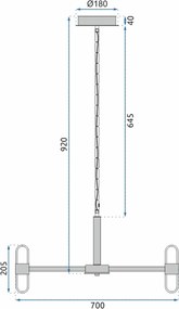 Пендел LED APP770-6C