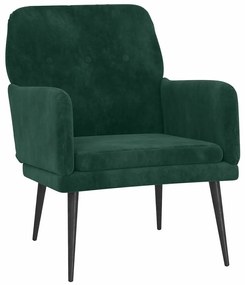 351406 vidaXL Кресло, тъмнозелено, 62x79x79 см, кадифе