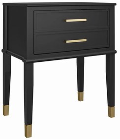 Черно нощно шкафче Westerleigh – CosmoLiving by Cosmopolitan