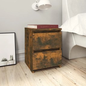 Sonata H Нощни шкафчета 2 бр опушен дъб 30x30x40 см инженерно дърво