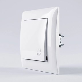 Бутон за Звънец с Рамка OSTE JNH008-W WHITE