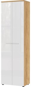 Дъбов гардероб в бял\естествен цвят 60x198 cm Aledo - Germania