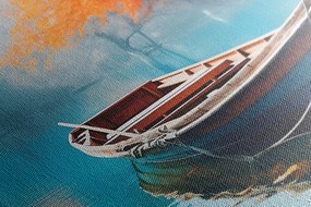 Картина на платно – Лодка на изоставено езеро