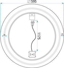 Огледало LED 60cm MMJ Black