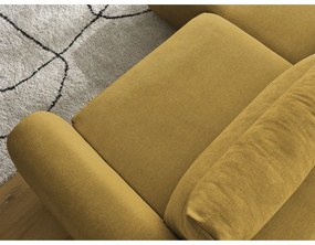 Ъглов диван в цвят жълта охра Aden – Bobochic Paris