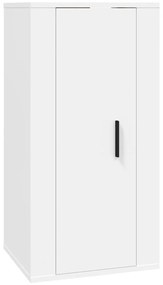 816672 vidaXL ТВ шкаф за стенен монтаж, бял, 40x34,5x80 см