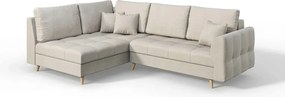 Кремав ъглов диван (ляв ъгъл) Ariella - Ropez