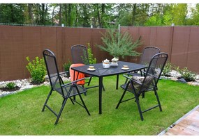 Черен метален градински стол – Rojaplast