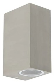 Комплект от 2 модерни стенни лампи алуминий 2-светлина IP44 - Baleno