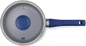 Втора ръка: Касерола със стъклен капак Tasty Everyday 678556, 18 см, 1.8 л, Индукция, Алуминий, Незалепващо покритие, Син