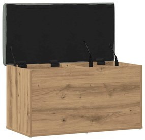 857618 vidaXL Пейка за съхранение, занаятчийски дъб, 82x42x45 см, инженерно дърво