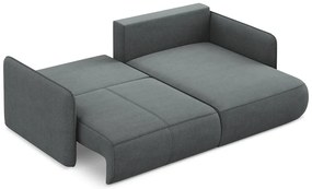 Сив разтегателен ъглов диван с място за съхранение (десен ъгъл) Nanea – Makamii