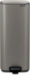 Кош за боклук Brabantia Bo Pedal 1010129, 30 л, Леко затваряне, Противоплъзгаща основа, Сив