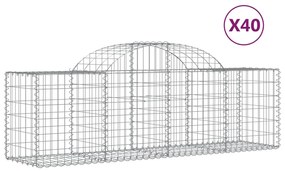 Габионни кошници арка 40 бр 200x50x60/80 см поцинковано желязо