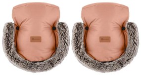 PETITE&MARS - Ръкавици за ръце за количка FURRY Pastel Peach