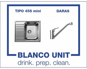 BLANCO TIPO 45 S mini мат и смесител BLANCO DARAS хром Промо пакет мивка със смесител