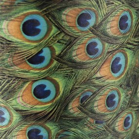 Абажур от кадифе с дизайн на паун 40/40/40 със златен интериор