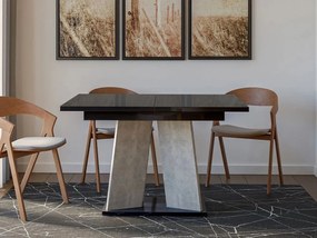 Маса Mufo разтегателен -Черен гланц – concrete