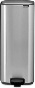 Кош за боклук Brabantia Bo Pedal 1010144, 30 л, Леко затваряне, Противоплъзгаща основа, Устойчив на пръстови отпечатъци, Инокс/Мат