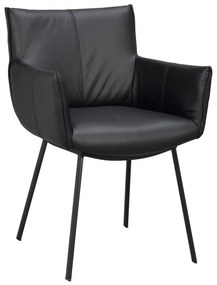 Черни тапицирани трапезни столове в комплект 2 бр. Hinckley – Rowico