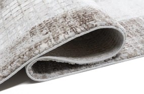 Дизайнерски винтидж килим с геометрични шарки в кафяви нюанси Ширина: 80 см | Дължина: 150 см