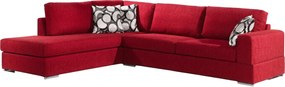 Ъгъл диван Must-Right-275φ 210β cm.-Red