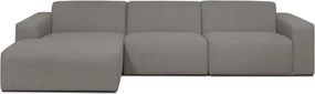Сив ъглов диван (ляв ъгъл) Roxy - Scandic