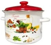 Емайлирана тенджера с метален капак 5,5л "TOMATO" (I3117) Н
